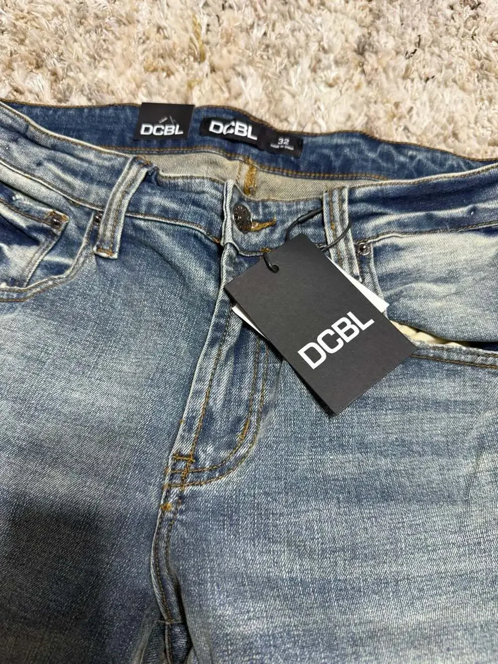 DCBL Men’s Studded Spike Embellished Jeans Size 32 Indigo NWT